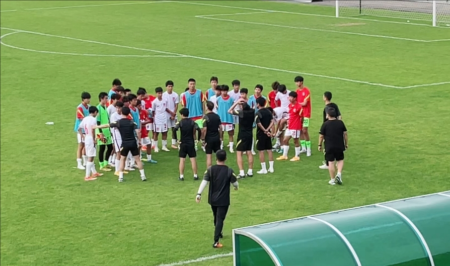 国少U14第二场拉练赛结束，0-2不敌韩国U14